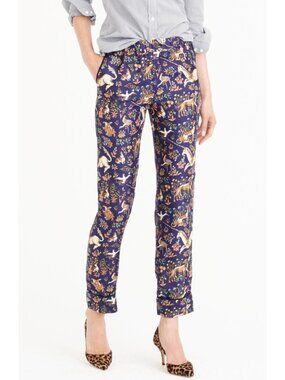 J. Crew Collection x Drake, Pajama Print Pant in Midnight Unicorn, Size 2